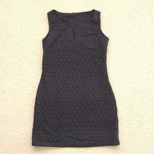 Banana Republic Navy Eyelet Shift Dress